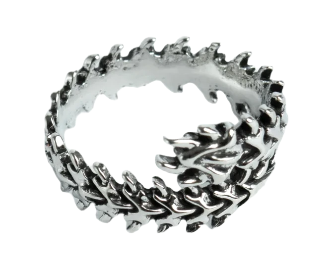 Anillo Fortaleza Natural Espiga Hoja, fotografía del catálogo Draco